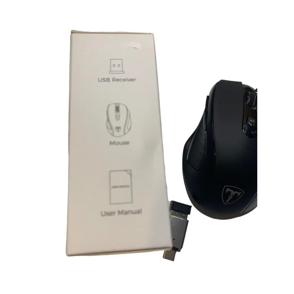 Wireless Mouse Model D-09 (CA57BN) Scroll Wheel Black with USB Receiver New